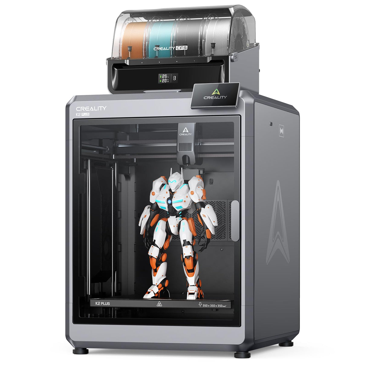 Creality Official K2 Plus Combo 3D Printer, Multi Color Printing with CFS 600mm/s High-Speed Full Auto-Leveling Dual Al Camera Next-Gen Direct Drive Extruder Laiger Build Volume 13.78x13.78x13.78 inch Creality