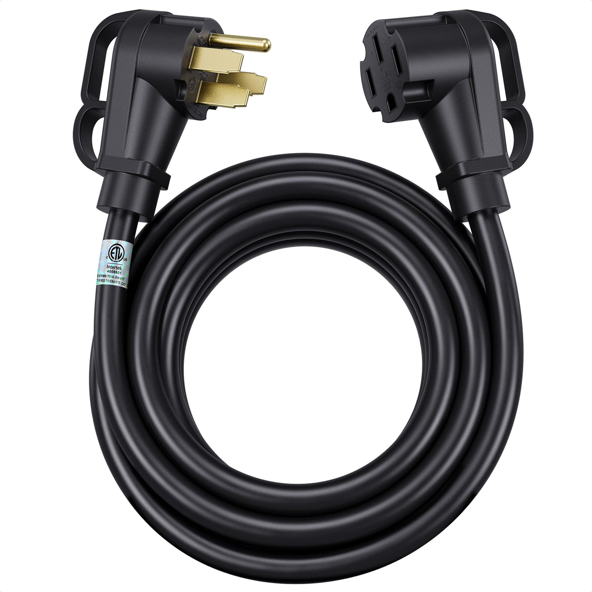 Cable Matters 4 Prong 50 AMP RV Extension Cord 25 ft with Easy-Grip Handles, 6/8 AWG, NEMA 14-50 Extension Cord, Compatible with Tesla Charger/EV Charger / J1772 Charger (NEMA 14-50P to 14-50R) Cable Matters