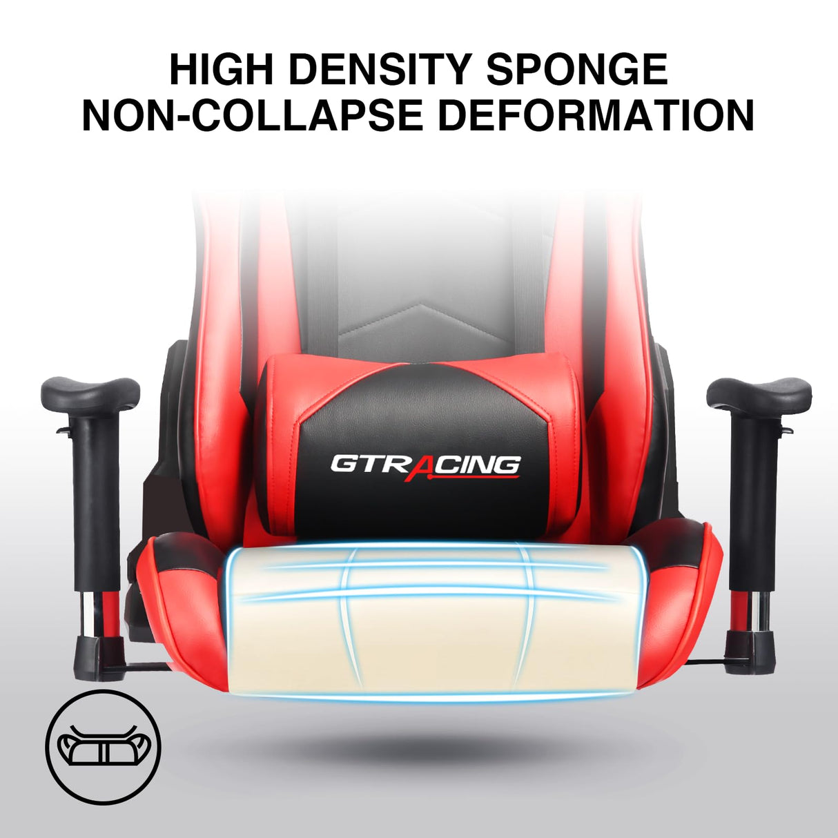 GTRACING Gaming Chair Racing Office Computer Ergonomic Video Game Chair Backrest and Seat Height Adjustable Swivel Recliner with Headrest and Lumbar Pillow Esports Chair (Red) GTRACING