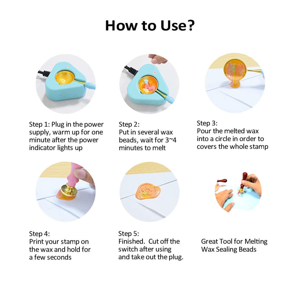 LAECHATAR Wax Seal Kit with Electric Warmer, 648 Pcs Beads, Stamp, Sealing Spoon, Wax Seal Stamp Kit with Gift Box for Decoration and Gifts LAECHATAR