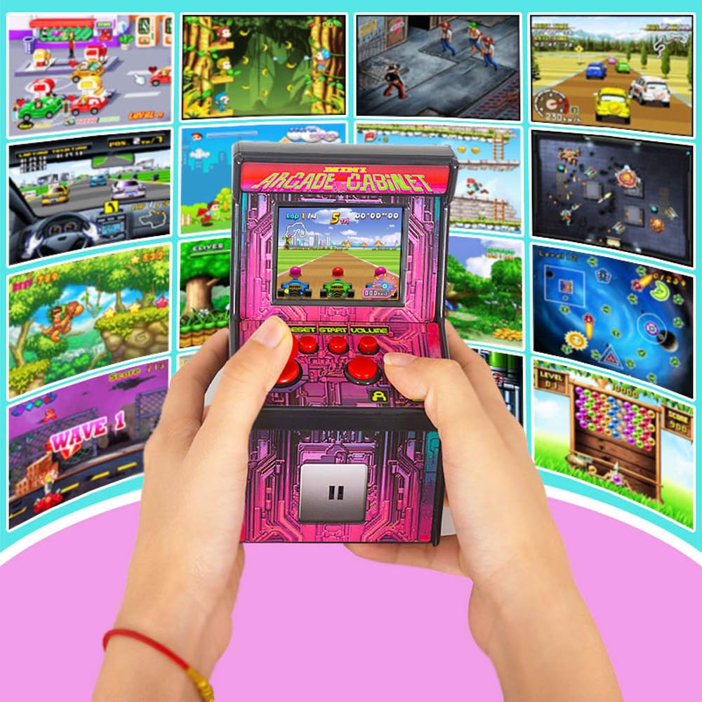 Eduboy 16-bit Mini Arcade Cabinet Retro Gaming Micro Arcade Game Console with 220 Built-in Educational, Puzzle and Sports Games Handheld Games- Classic Portable Arcade is a Top Christmas Generic