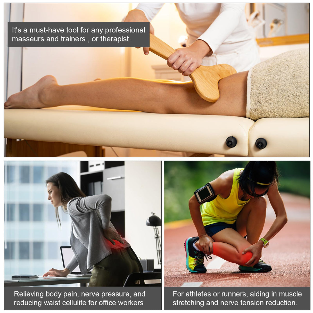 KintKita Wood Therapy Massage Tools,Wooden Lymphatic Drainage Massager, Cellulite Remover Body Sculpting Tool for Cellulite Reduction,Muscle Tension Release,Body Contouring and Shaping KintKita