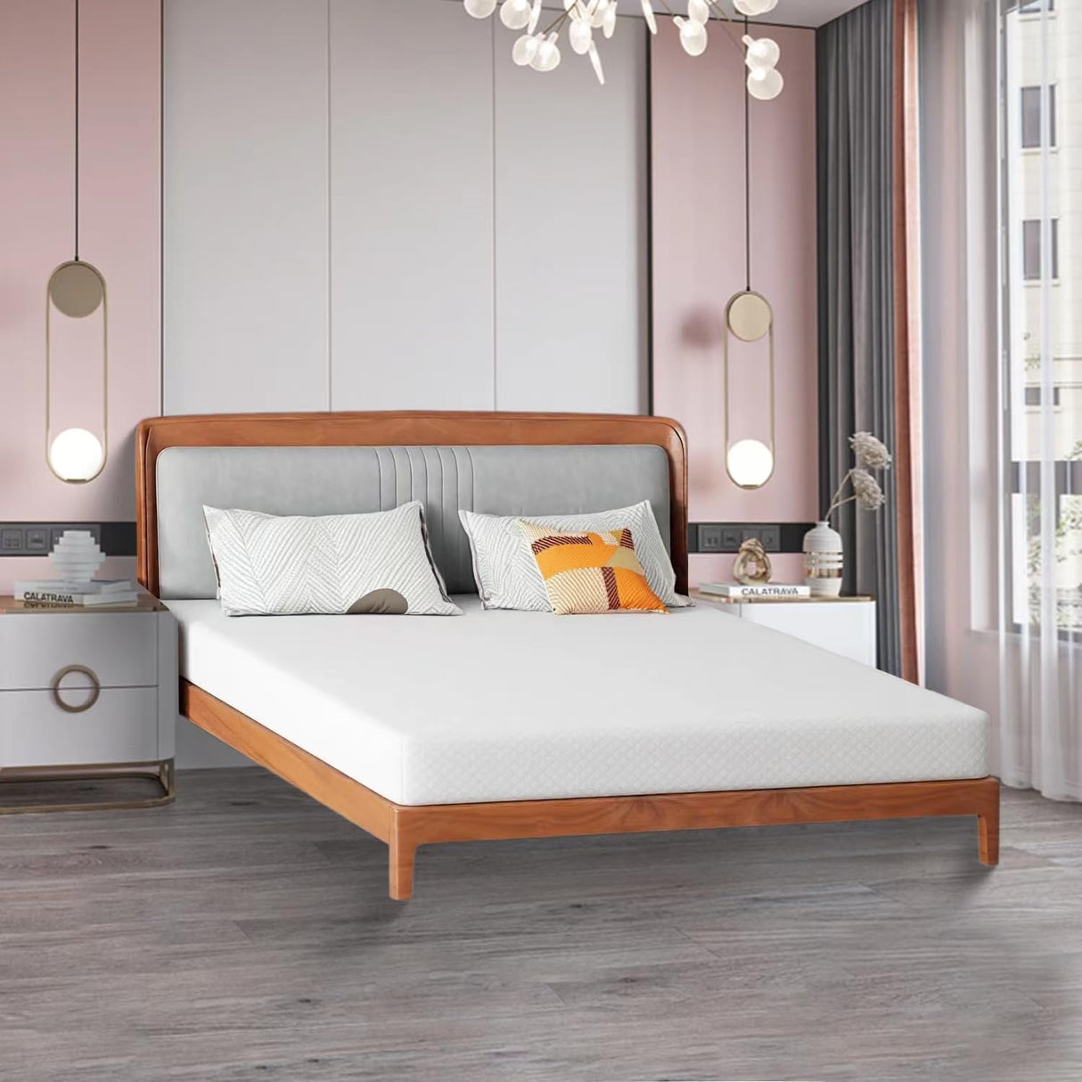 5 Inch Twin Mattress Gel Memory Foam Mattress for Cool Sleep Pressure Relief Breathable Cover Mattress Medium Firm Twin Size Mattress in a Box Cooling Gel Bed Mattresses, White WoodArtSupply