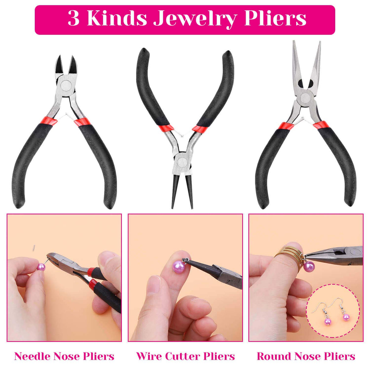 Shynek Jewelry Making Supplies Kits for Adults with Jewelry Making Tools, Earring Charms, Wires, Findings and Helping Hands for Jewelry Making and Repair shynek