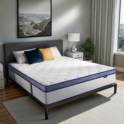 BURFLY1977 Full Mattress, 10 Inch Hybrid Mattress in a Box, Memory Foam and Individual Pocket Springs, Medium Firm Comfort, Motion Isolation, Ideal for All Sleep Positions, CertiPUR-US Certified