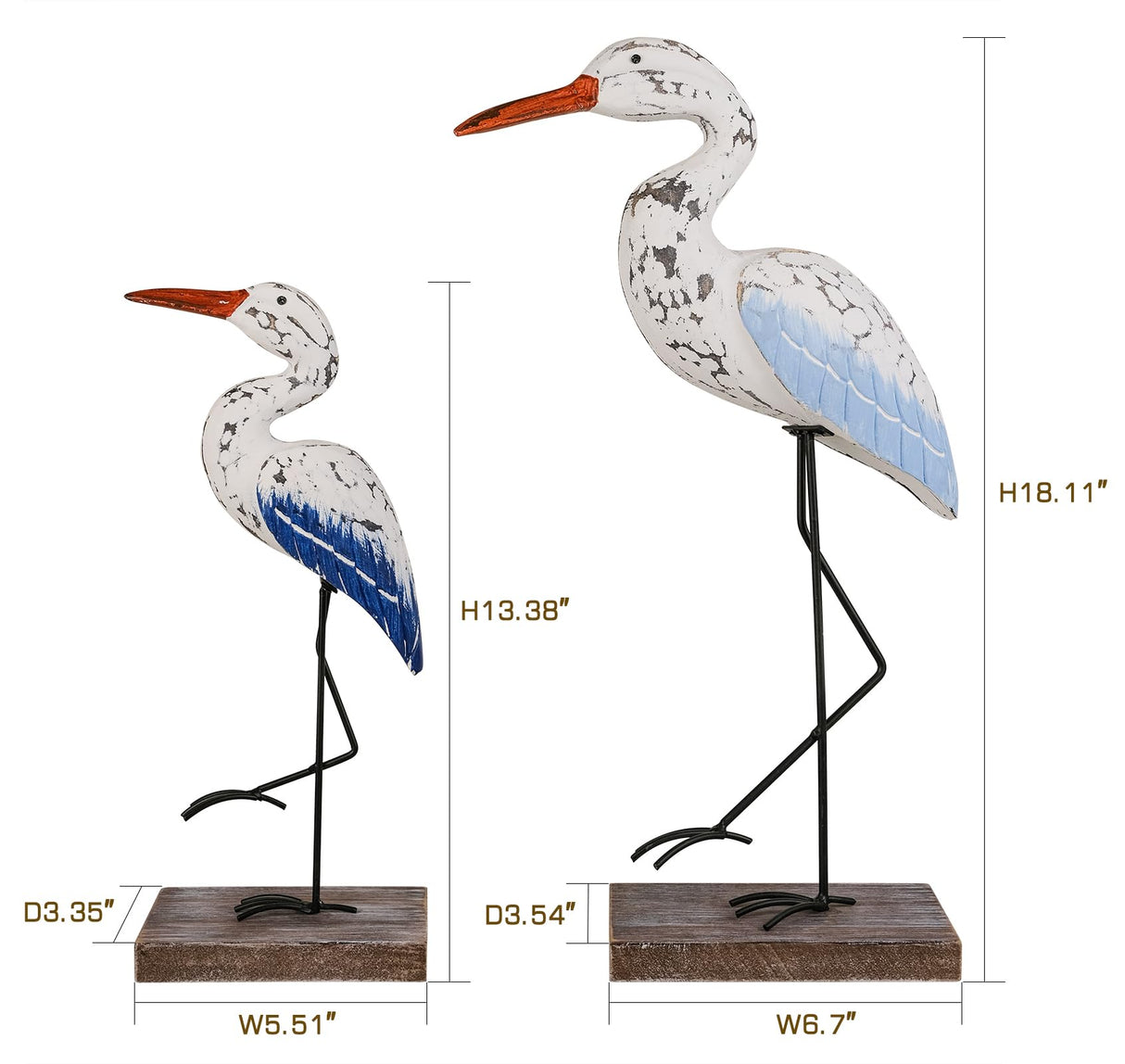 SAILINGSTORY Wooden Sea Bird Figurine and Statue Seagull Decor Sculpture Nautical Coastal Beach Decor HOME DECOR SAILINGSTORY