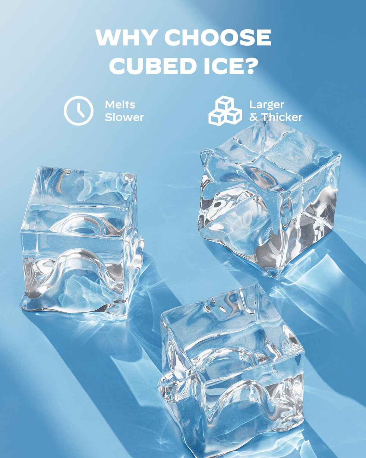 Silonn Ice Makers Countertop, 44lbs Per Day, 2 Ways to Add Water, Auto Self-Cleaning, Stainless Steel Ice Machine for Home Office Bar Party Silonn