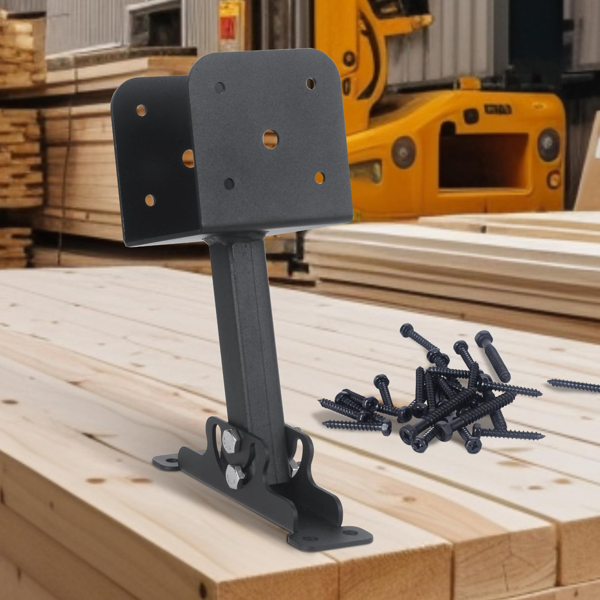 3Pcs Adjustable roof Riser Brackets for Patio Cover,pergola roof Brackets,Patio roof Riser,roof Brackets for Roofing,Roof Riser Brackets Kit for 3-1/2" Wood Post,Black. BierBear