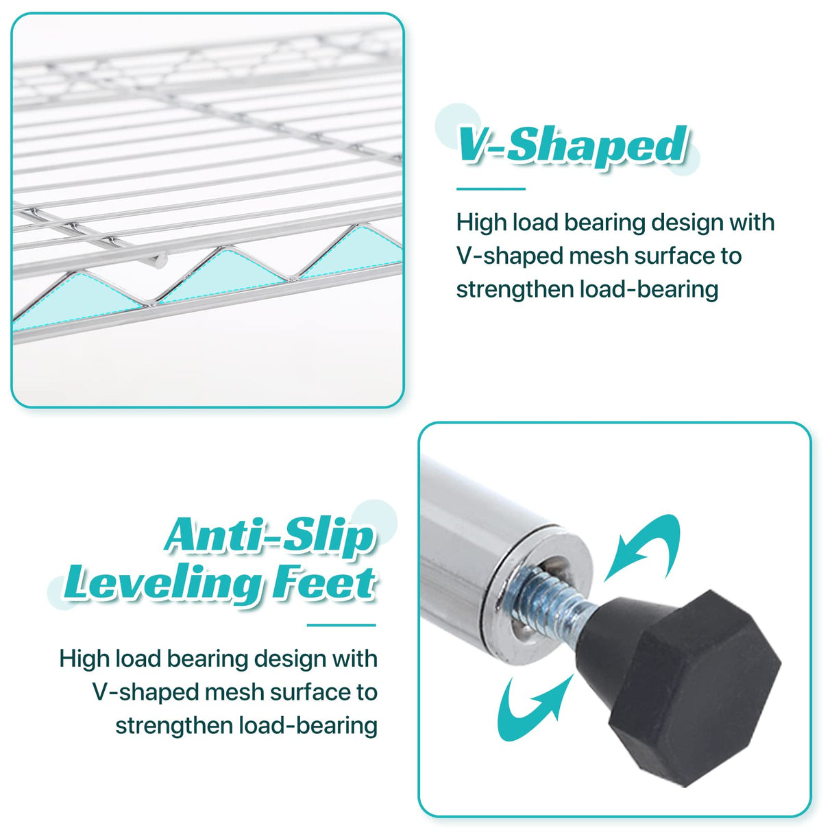 YRLLENSDAN Heavy Duty Metal Shelving Unit 4 Tier Wire Storage Rack Adjustable Shelves Organizer for Garage Kitchen Pantry Laundry Closet NSF Certified Utility Shelf 1000 LBS Capacity, 14"x36"x54" YRLLENSDAN