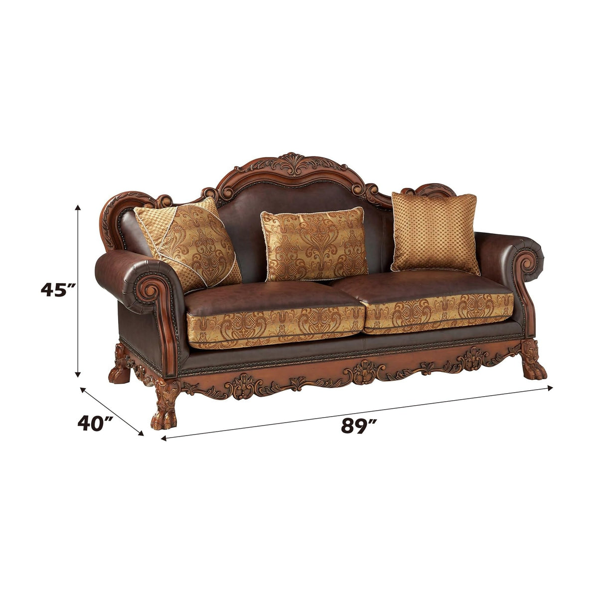 Acme Dresden Sofa in Brown Acme