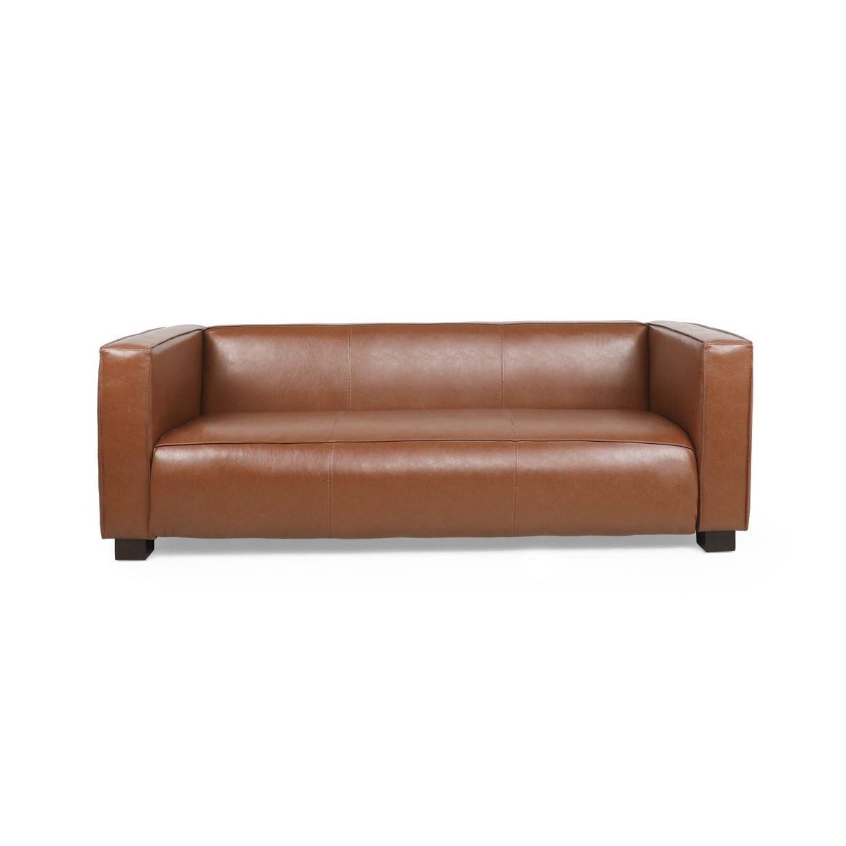 Merax Mid Century Modern 3 Seater Sofa with Birch Wood Legs, 80" Wide Smooth Upholstered Couch for Living Room, Apartment, Light Brown Merax