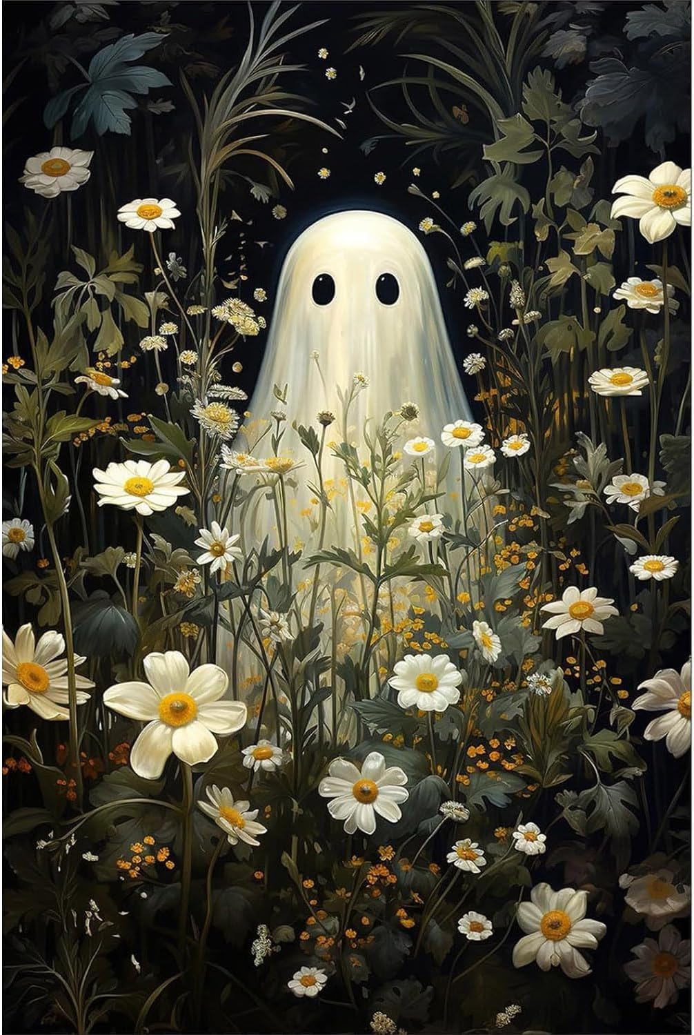 Eterkosu Ghost Diamond Art Painting Kits for Adults,5D DIY Halloween Diamond Art Paint with Diamonds for Home Decor,Horror Full Drill Diamond Dots Painting for Adults Beginners Gem Art Pictures Eterkosu