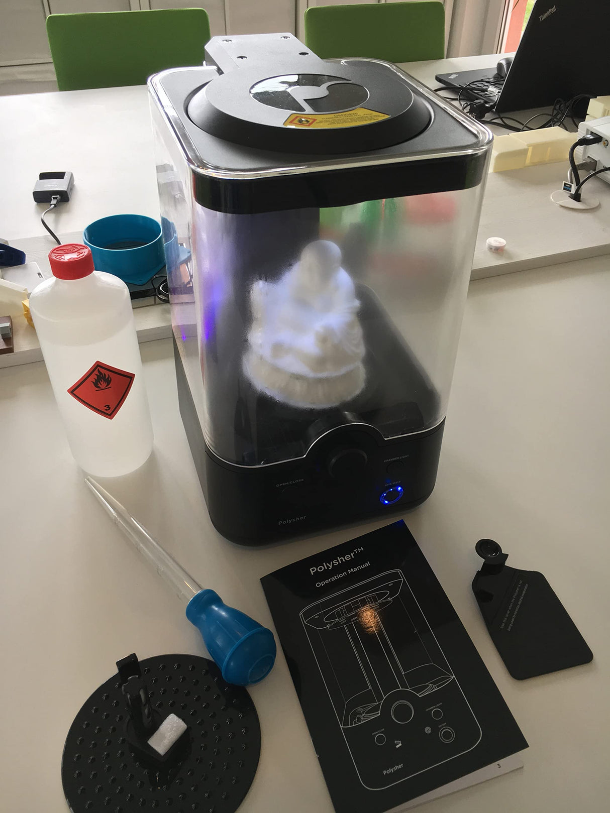 Polymaker Polysher - Post Processing Device to Smooth Print Surface with IPA Alcohol for PolySmooth PVB 3D Printer Filament & PolyCast 3D Printing Filament Polymaker