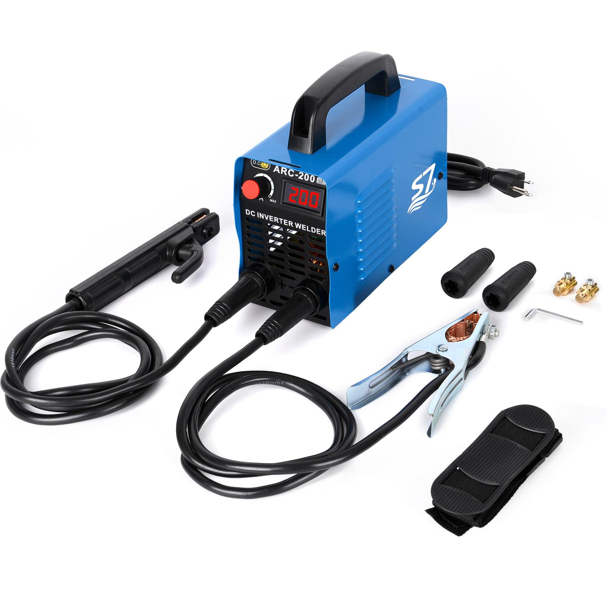 ARC Welder, 200Amp 110V Welding Machine IGBT Inverter Hot Start Portable Welder With LCD Display, Fits 4.2 MM Welding Rod Equipment With Accessories Hiweld