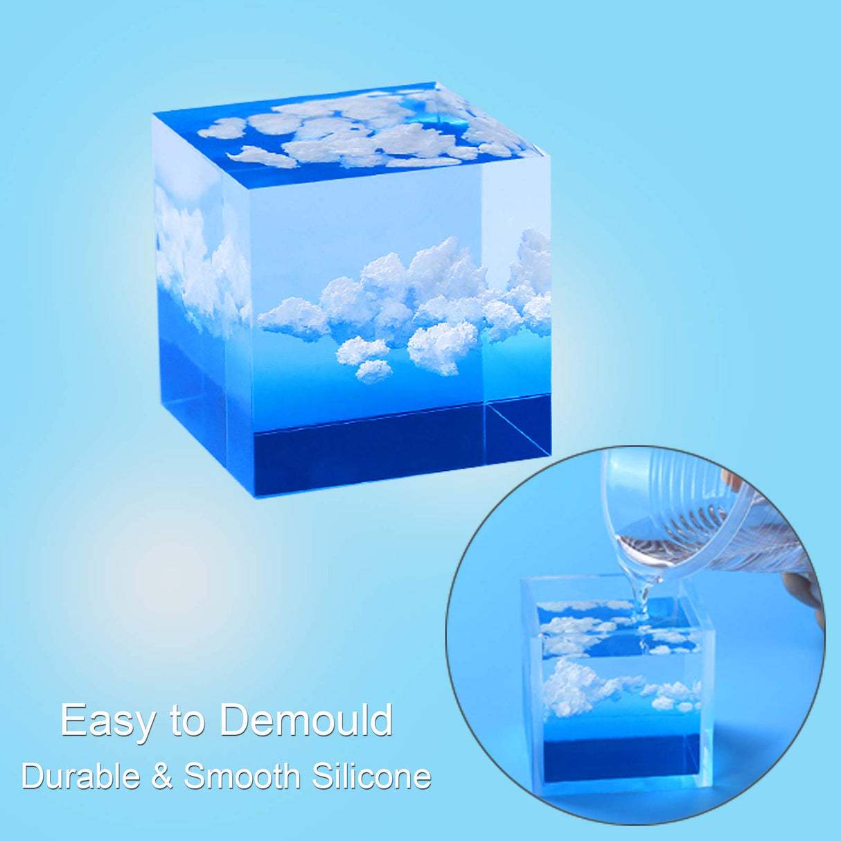 4 Inches Cube Silicone Molds Square Silicone Molds Resin Epoxy Casting Molds Chistepper