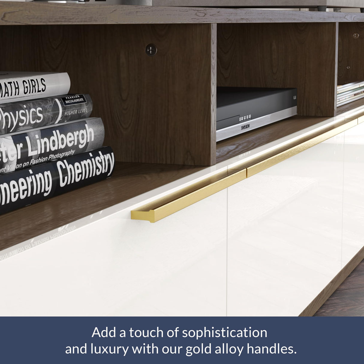 BELLEZE 70" TV Stand for TV up to 70", Modern Home Entertainment Center with Open Shelves and Drawers, Media Console Table, Wood Storage Cabinet for Living Room, Bedroom - Broadway (White) BELLEZE