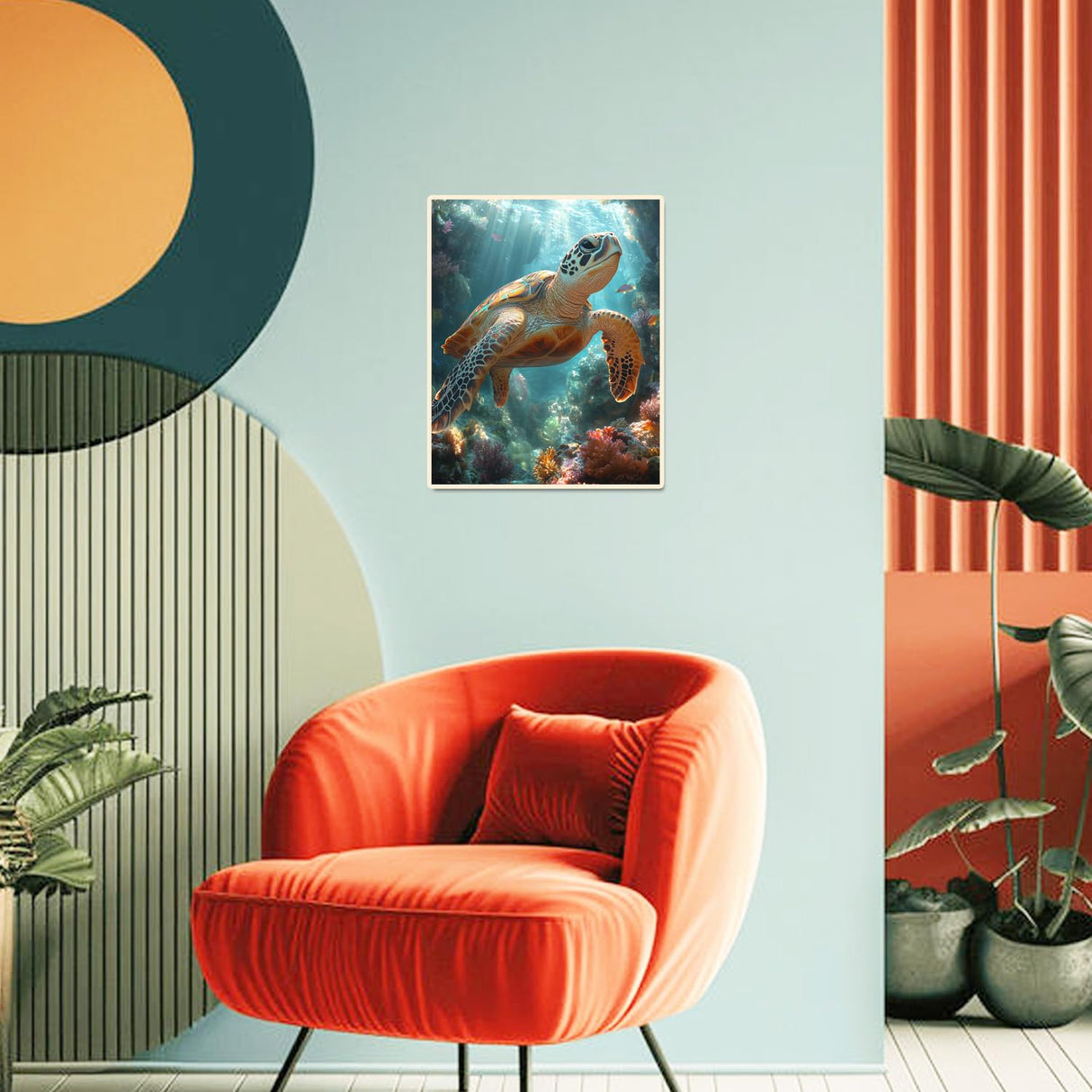 Sea Turtle Paint by Numbers Kit for Adults Beginner Animal Oil Painting Kit Adult Paint by Number Kits on Canvas DIY Painting for Beginners Art by Numbers Turtle for Gifts Home Wall Decor 16x20 Inch obterie