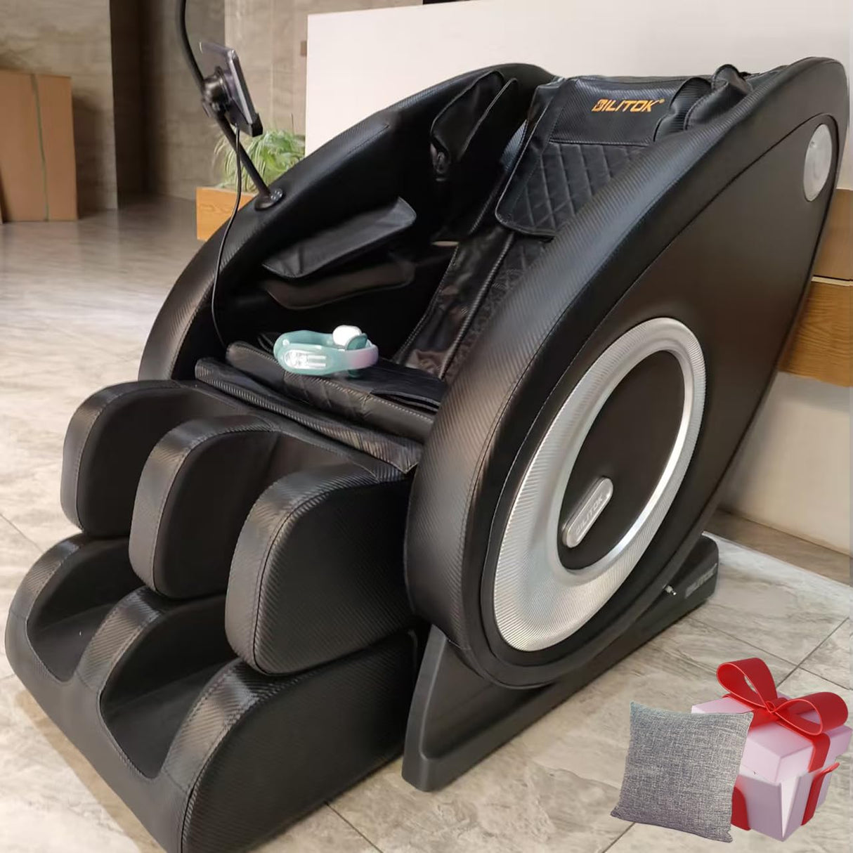 BILITOK Full Body Massage Chair Recliner with Zero Gravity, Heating, Air Compression,Bluetooth Speaker BILITOK