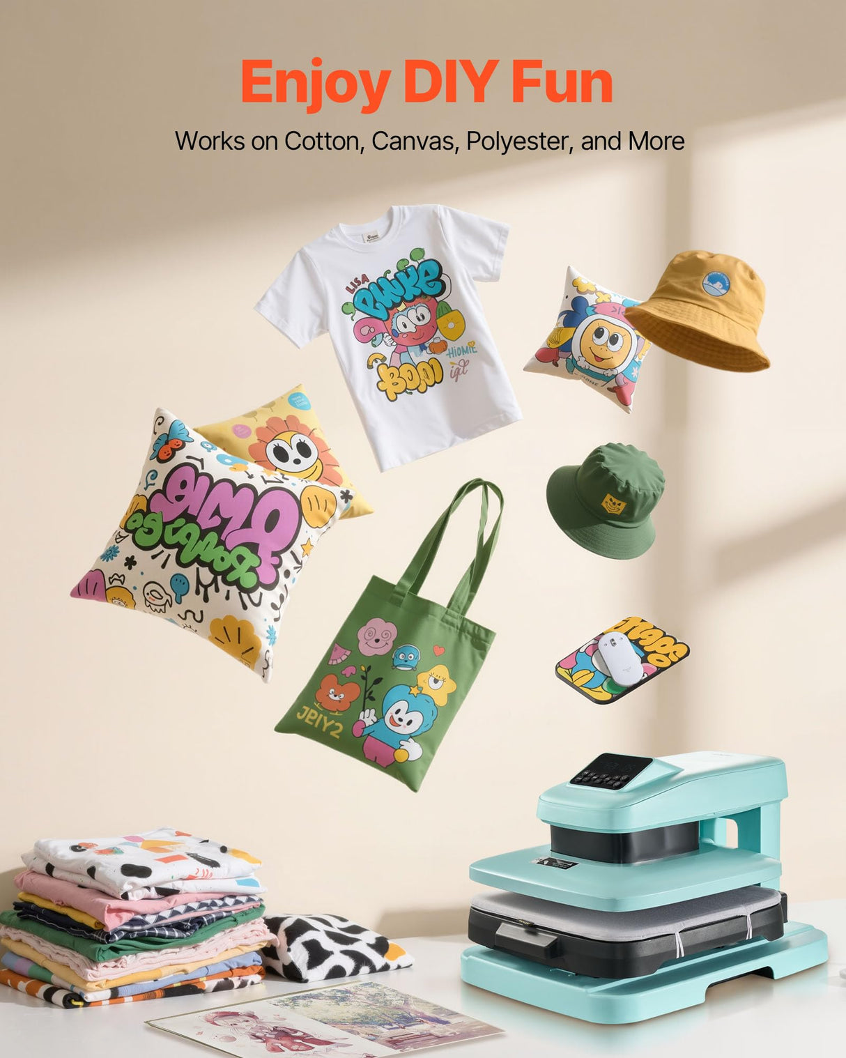 VEVOR Auto Heat Press Machine, 15 x 15 inch, T-Shirt Press Machine with Auto Release and Adjustable Pressure, Digital Display, Rapid Heating, for Sublimation, Vinyl, Heat Transfer Projects, Green VEVOR