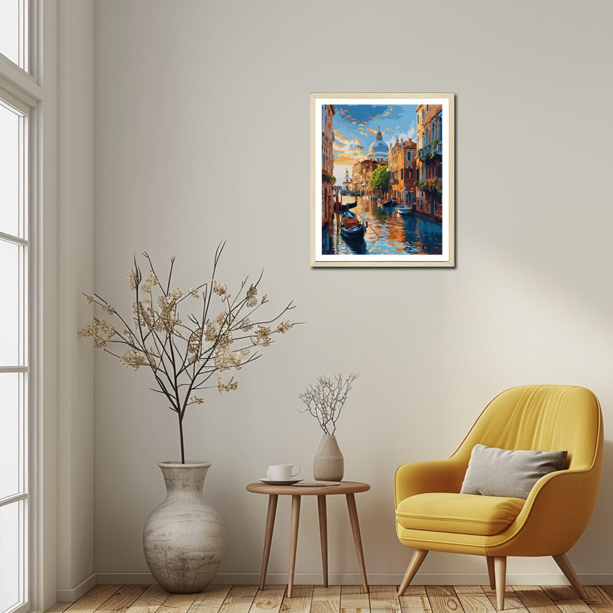 Venice Canal Paint by Number Kits for Adults, Traditional Architecture of Venice Paint by Numbers, Water City Boats Acrylic Oil Painting -Hand-Painted Gift for Home Decor Unframe(16×20inches) ARNLRDYA