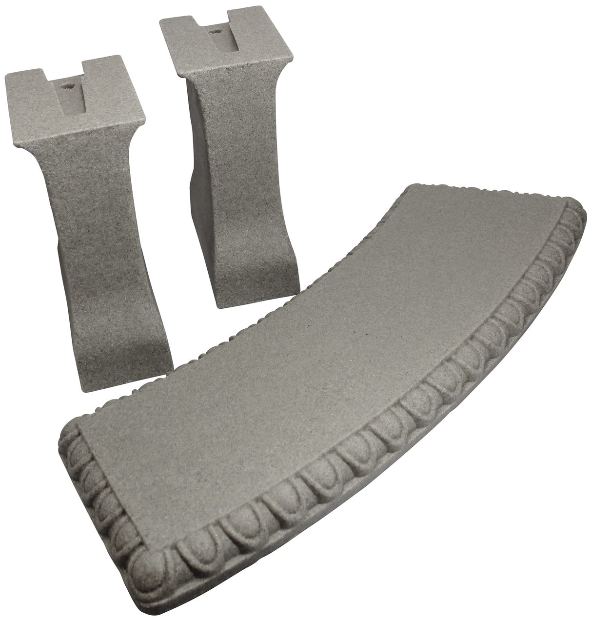 EMSCO Group Garden Bench – Natural Granite Appearance – Made of Resin – Lightweight – 12” Height Emsco Group