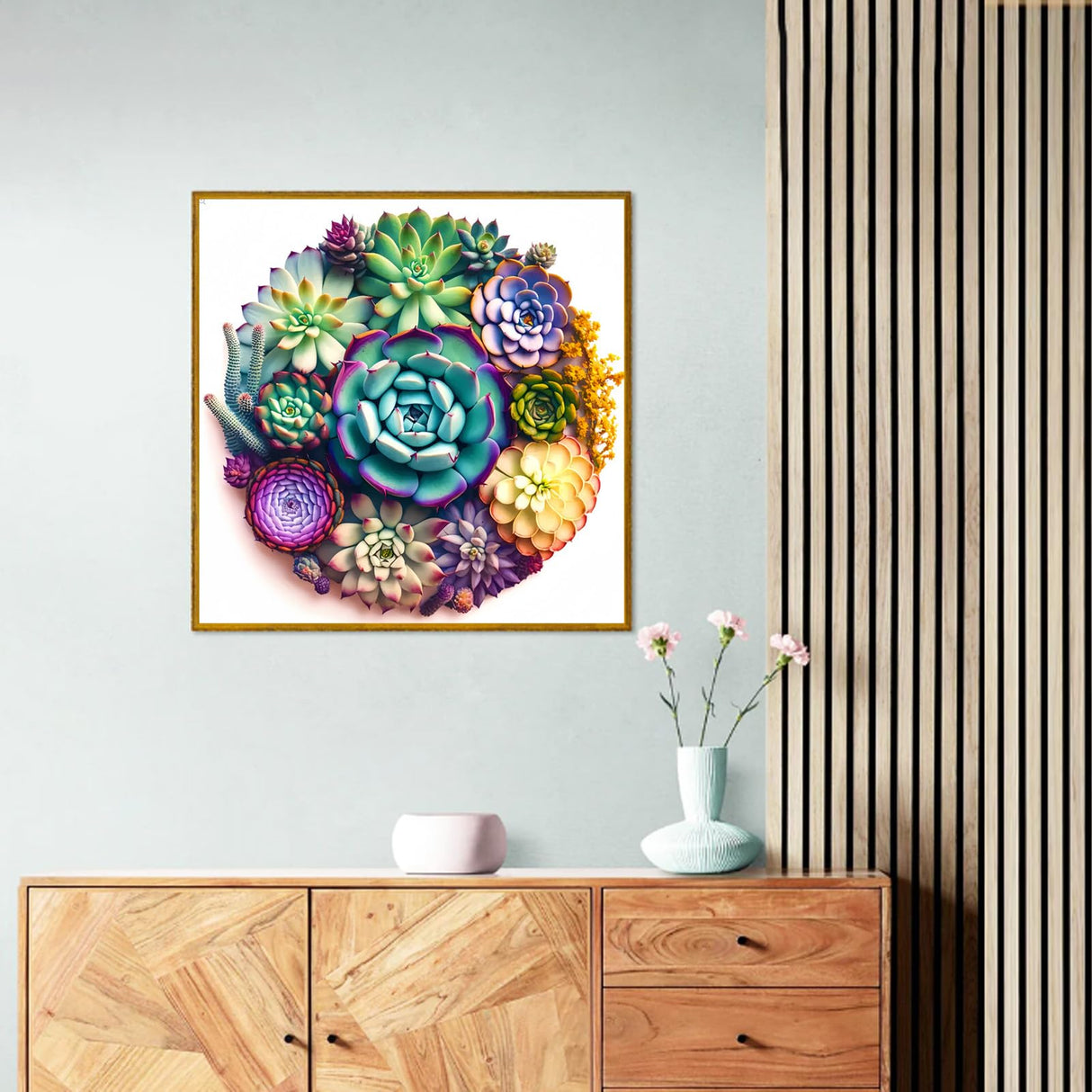 YIYIAH Succulent Diamond Painting Kits for Beginners-Mandala Flower Diamond Art Kits for Adults- Diamond Gem Art Kits Holiday Gifts Home Decor 12x12 inches YIYIAH