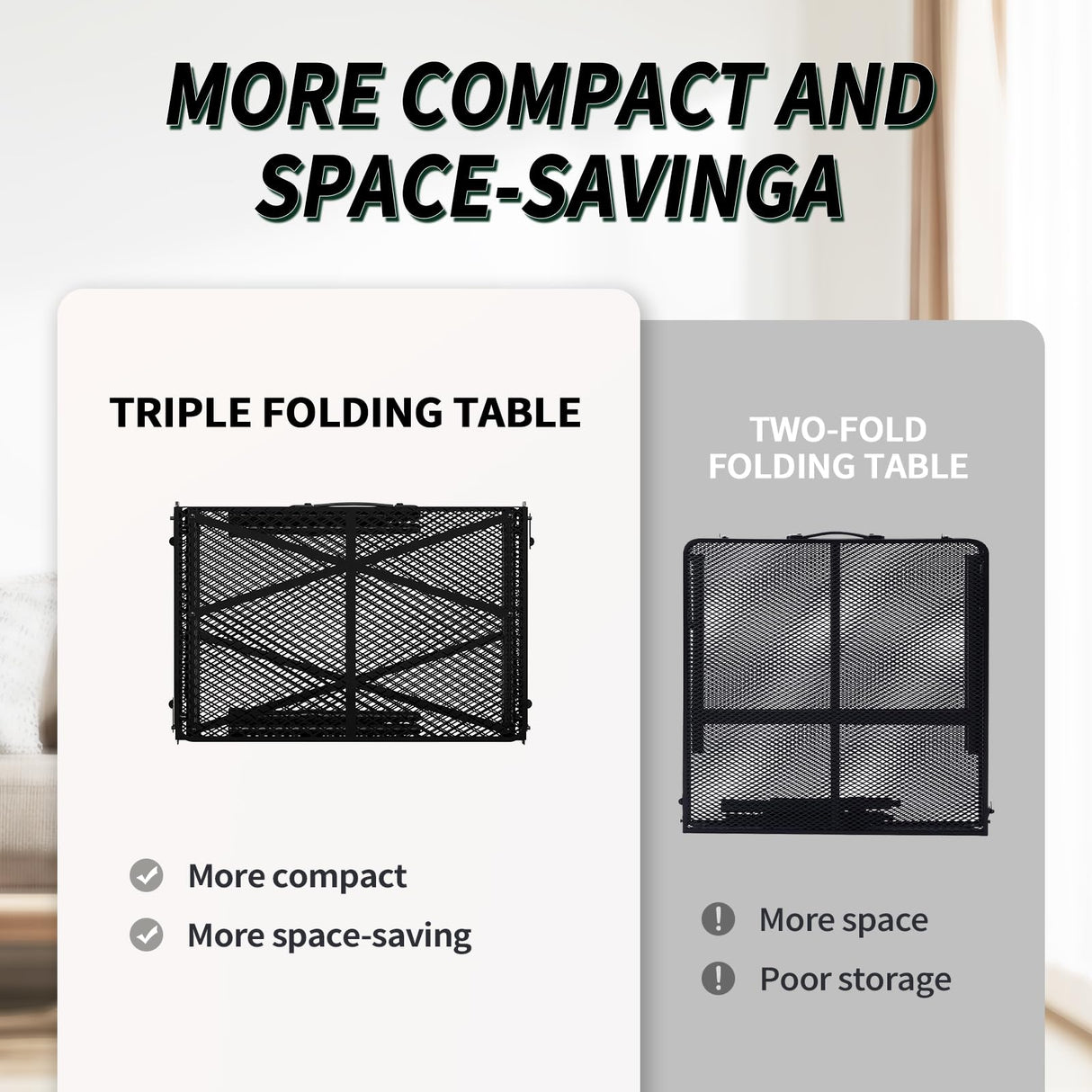 WildFinder Folding Gril Table, 4x2 FT Camping Table with Mesh Desktop,Height Adjustable Folding Grill Table with Mesh Bag,Portable Outdoor for Picnic,Camping,BBQ,Beach(Black) WildFinder