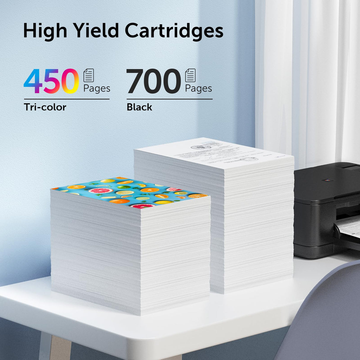 67XL Printer Ink Replacement for HP 67 Ink cartridges Black/Color Combo Pack Remanufactured for DeskJet 2700 2700e 2755e 2755 4155e Envy 6055e 6055 6000 6400 6455e 6475 6452 6458 (2 Packs) DAM aila