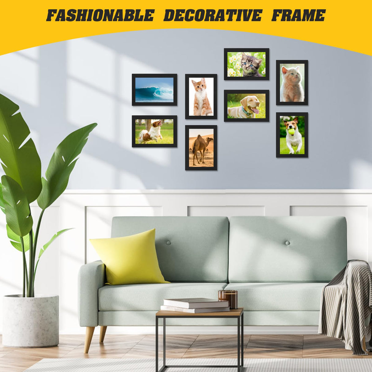 YOUKE OLA Set of 50 Picture Frame Bulk Photo Frames with Mat Wall Mounting Simple Photo Frames Multi Picture Frames for Wall or Tabletop, Black YOUKE OLA