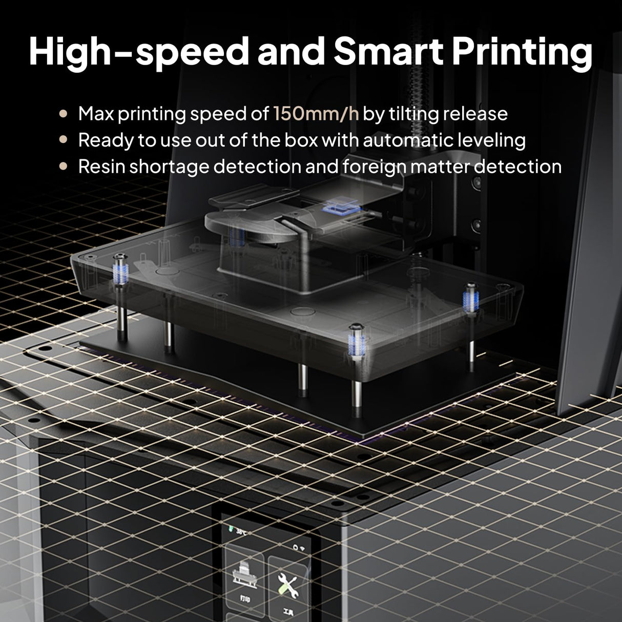 ELEGOO Saturn 4 Ultra 16K Resin 3D Printer MSLA, Smart Tank Heater, High Printing Speed to 150mm/h, AI Camera with Light, Built-in Wi-Fi, Large Print Size 211.68×118.37×220mm³ ELEGOO