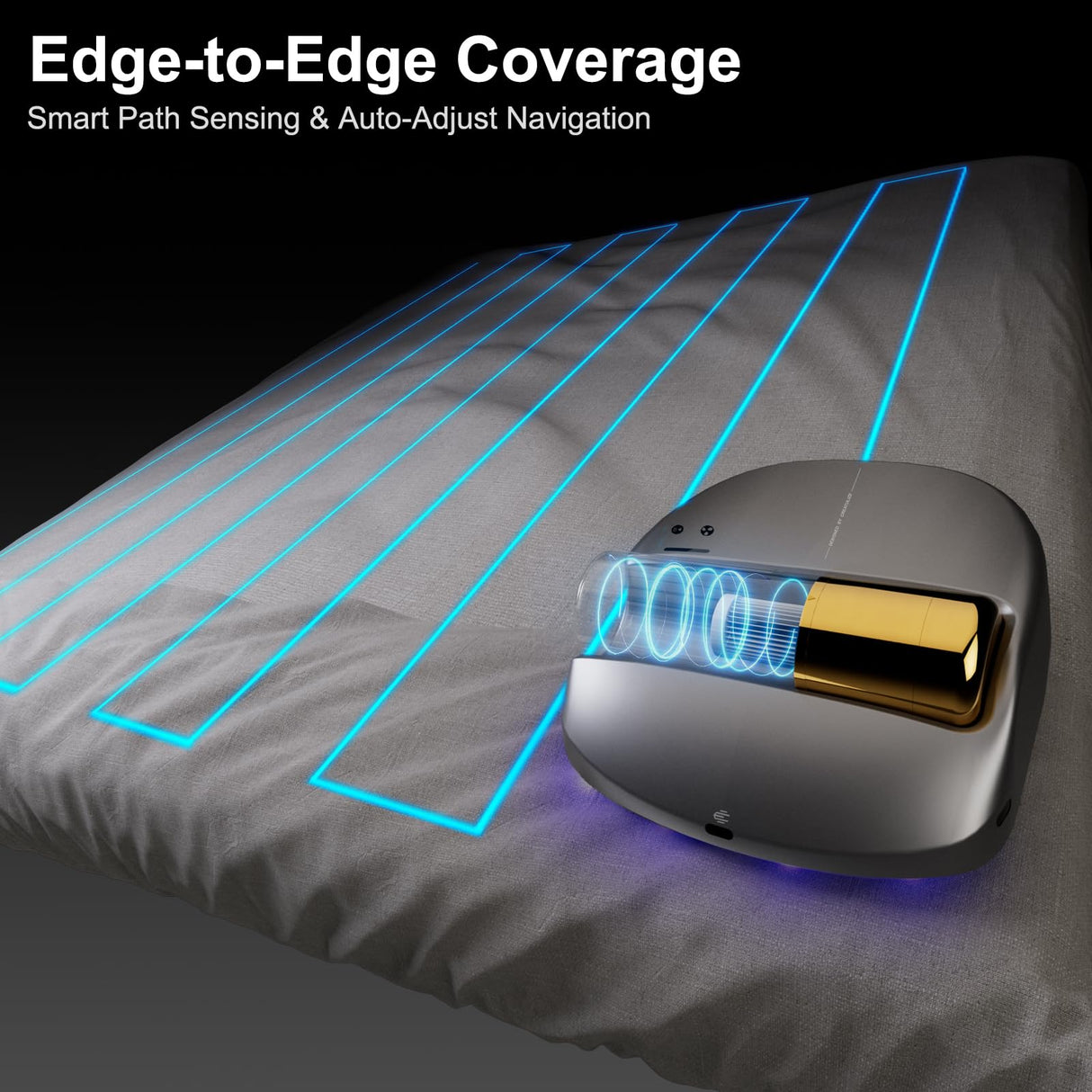 CREATULIZE Automatic Bed Vacuum Cleaner with Smart Navigation, No App Required, 14AW, Edge-Sensing Tech & 55dB Ultra-Quiet Design, for Beds, Mattress, Carpets & Sofas Pet Hair/Dust Removal CREATULIZE