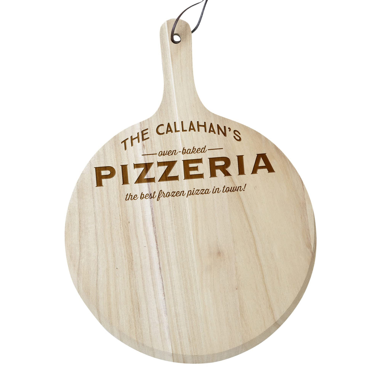 Personalization Universe Family Pizzeria Personalized 3 Piece Wood Pizza Peel Gift Set Personalization Universe