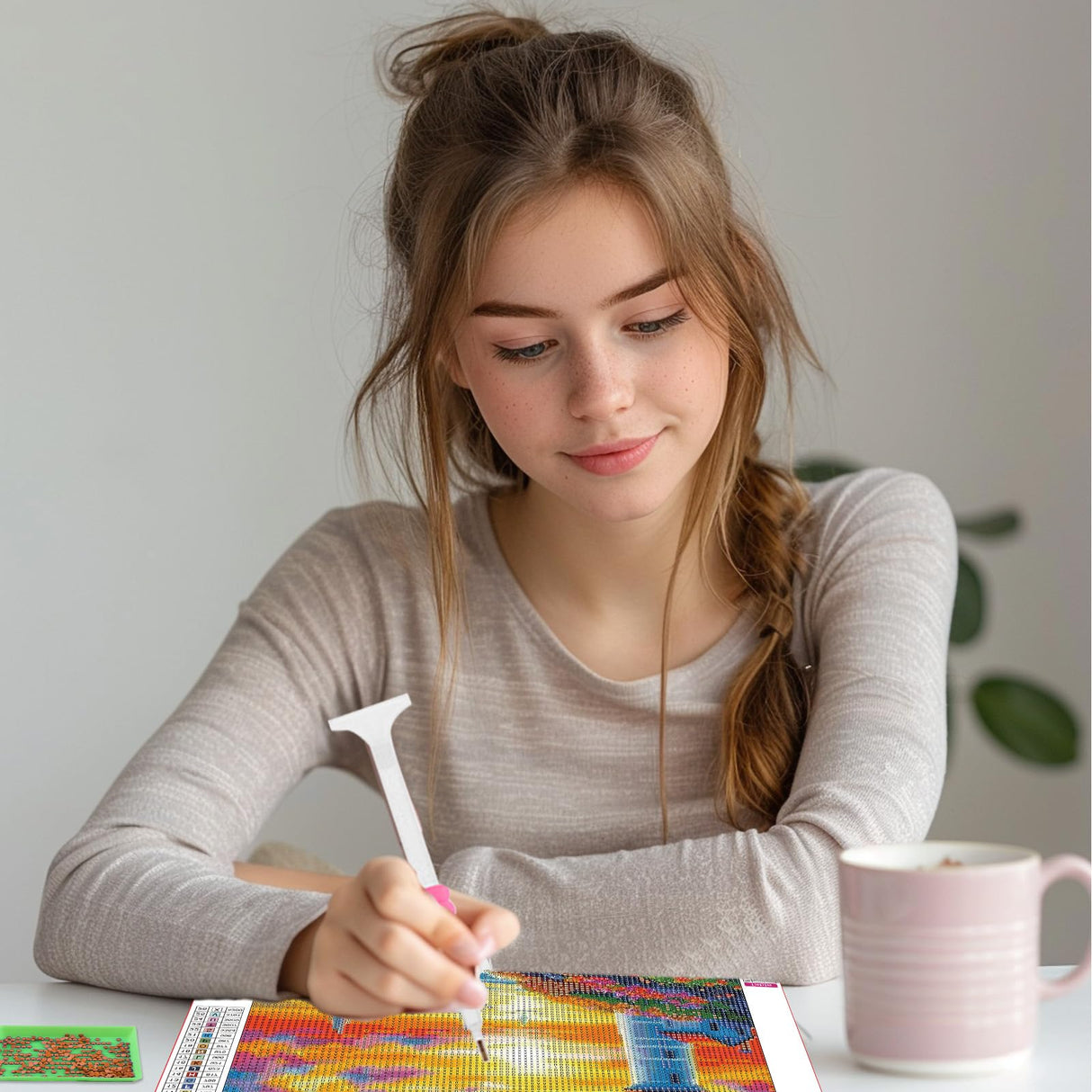 SENQAO Lighthouse Diamond Art Kits for Adults, Sunset Diamond Painting Kits for Beginners,Seaside Landscape Diamonds Pictures Gem Art for Adults Crafts Home Decor 12x16inch(Lighthouse,Waves, Flowers) SENQAO