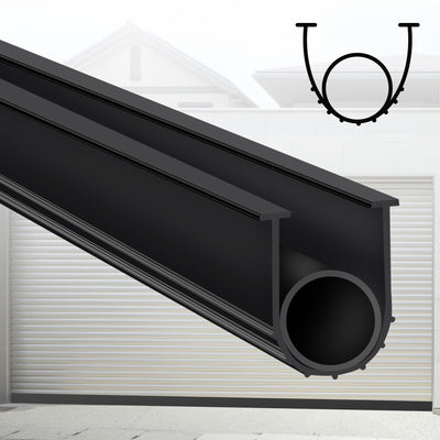 Gaahing Garage Door Bottom Seal Strip, 9.8ft Replacement Weather Stripping, Impact Buffer Sealing Weatherstrip, Fits 5/16" T-End Double Track