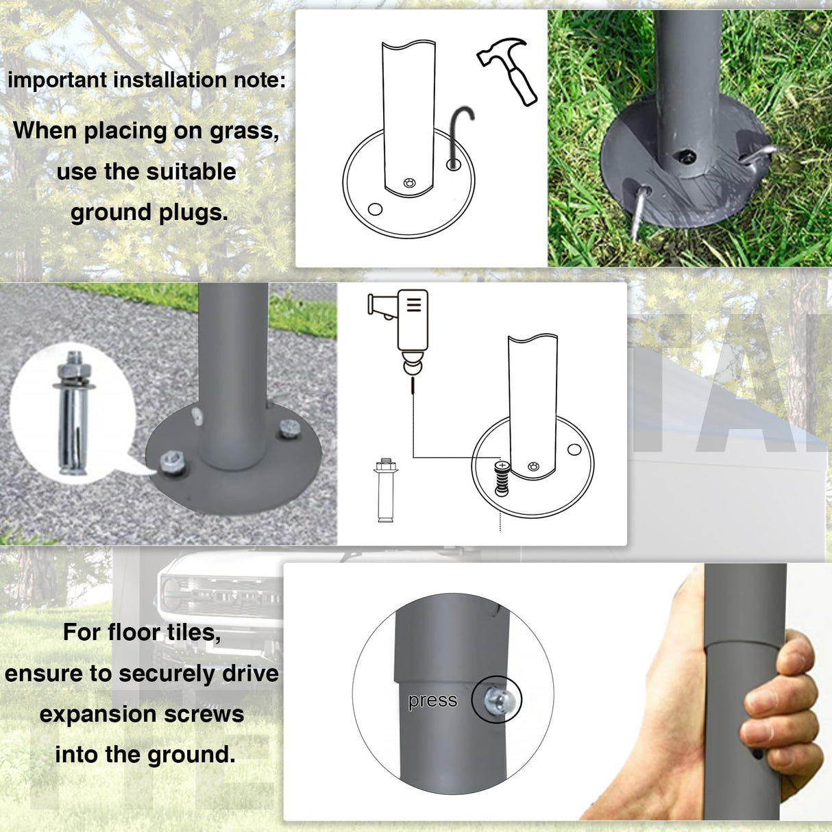 Carport, 10x20ft Heavy Duty Portable Garage, Car Port with Storage Shed, Car Canopy Car Tent with Steel Frame All-Season Tarp for Car, Truck, Boat, Party (B-White) TANGJEAMER