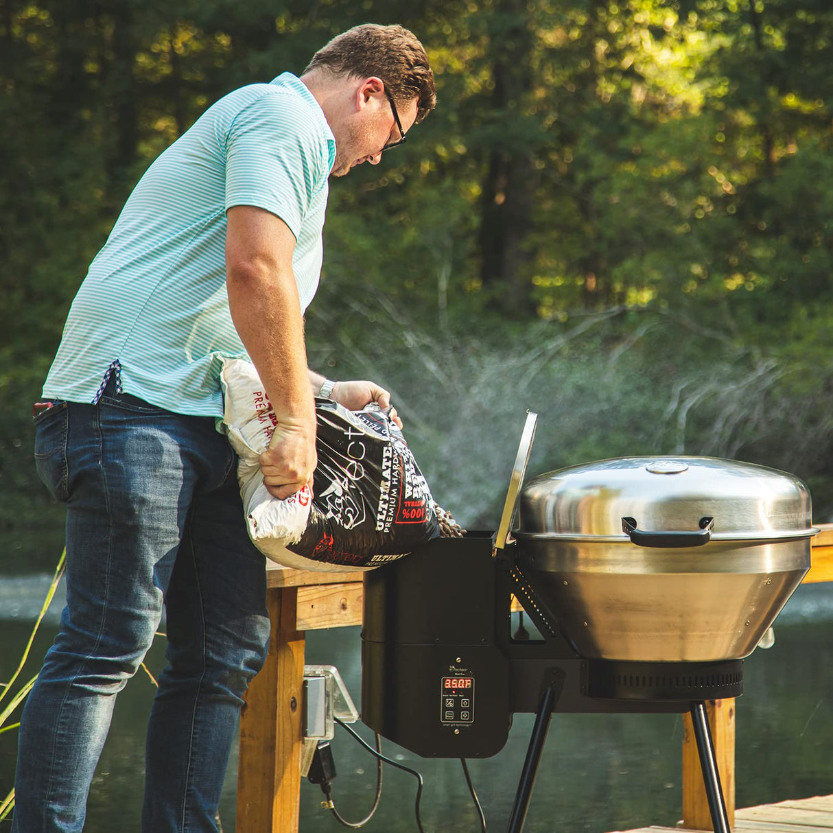 recteq Ultimate Premium Hardwood Grilling Cooking Pellet Barbecue BBQ Grill Smoker Blend with Red Oak, White Oak, and Hickory, 40 Pound Bag recteq