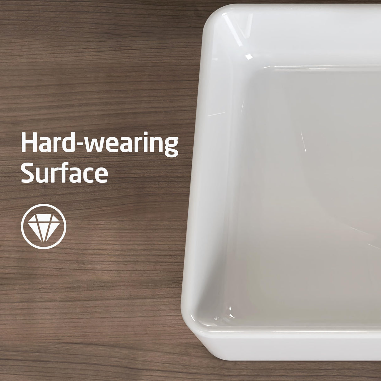 KES Bathroom Vessel Sink 20 Inch Above Counter Rectangular White Ceramic Countertop Sink for Cabinet Lavatory Vanity, BVS123S50 KES