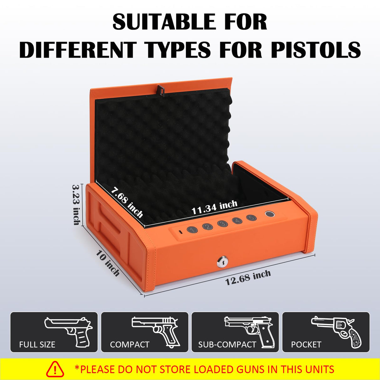 Smart Biometric Gun Safe, Carbon Steel, Fingerprint Scanner with App Control, Digital Keypad, Wall Mount, for Home and Car 14.7×11.4×4.7 inch-Wine Red aeltlalae