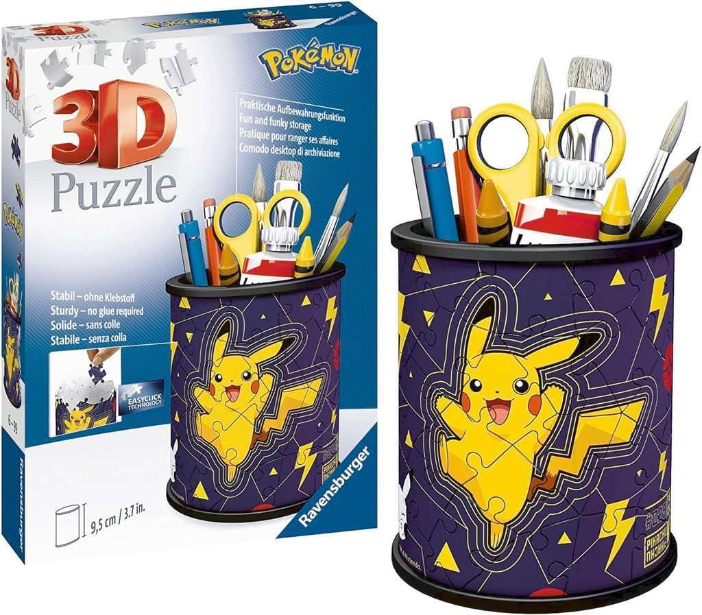 Ravensburger Pokemon Gifts - 3D Jigsaw Puzzle for Kids Age 6 Years Up - 54 Pieces - Pencil Pot - No Glue Required Ravensburger