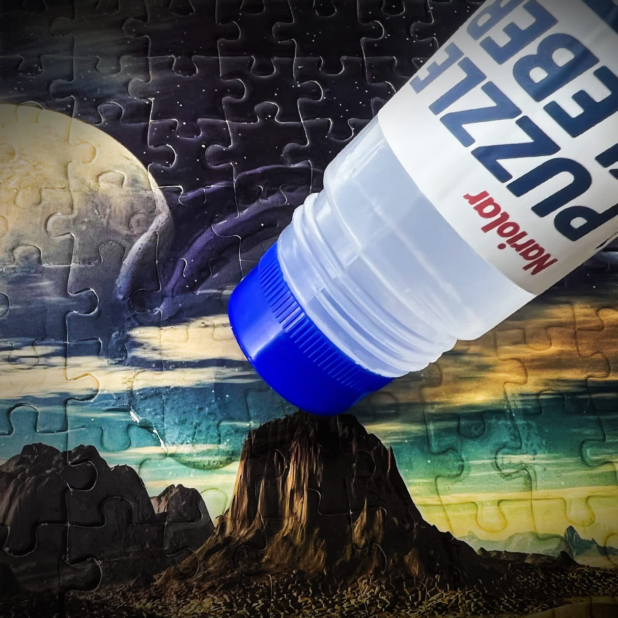 Nariolar Jigsaw Puzzle Glue Clear with Applicator Suitable for Fixing and Hanging Puzzles, Quick Drying, 4 Ounces Nariolar