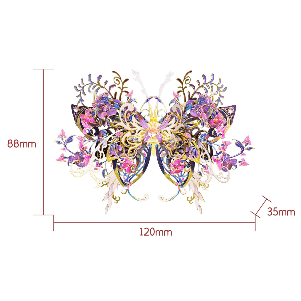 MU 3D Metal Puzzles for Adult Flower and Butterfly B-Nige, Insects Animals Floral Puzzles Metal Model Kits Building,Birthday Gift Brain Teaser DIY Sets Home Decor MU