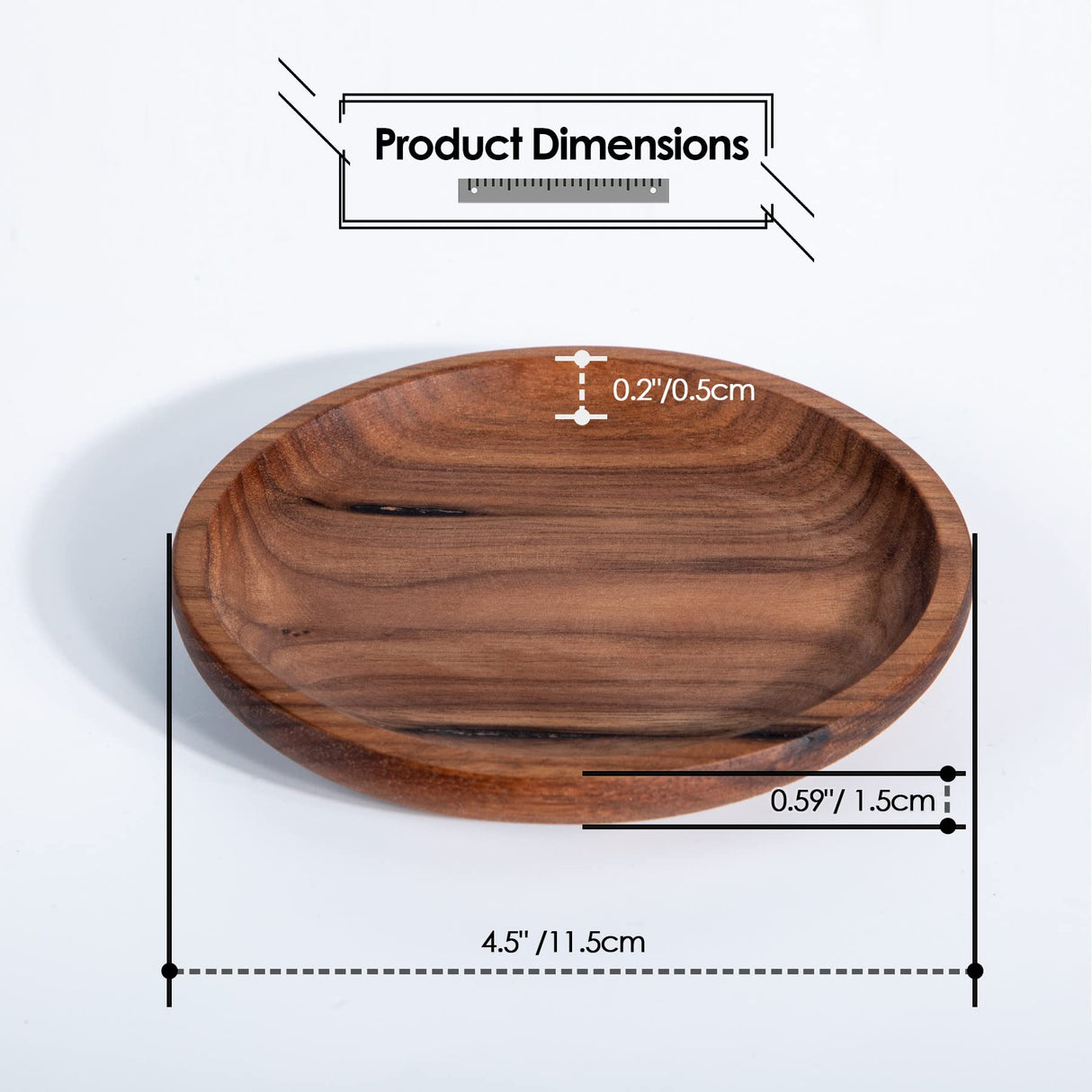 Personalized Small Wooden Jewelry Tray Engraved Wooden Ring Dish Engagement Men Ring Tray Wedding Ring Holder for Nightstand Gift for Wedding Day, Roycraft