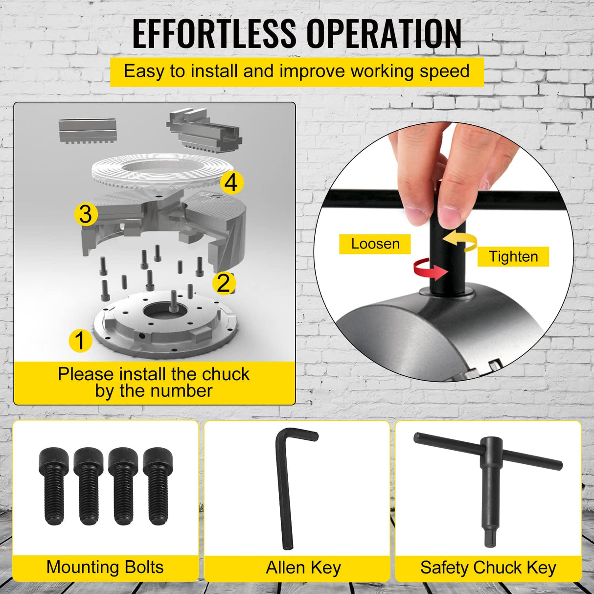 Mophorn K72-100 Lathe Chuck 4 Inch 4-Jaw,Lathe Chuck Independent Reversible Jaw,Metal Lathe Chuck Turning Machine Accessories,for Lathes Machine VEVOR