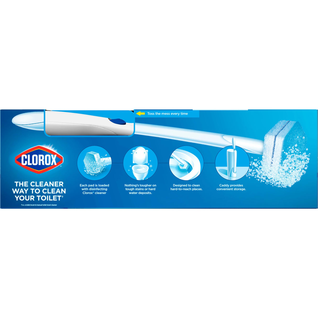 Clorox ToiletWand Toilet Cleaning Kit, ToiletWand, Caddy and 6 Refills, Pack of 6 (Pack May Vary) CLOROX