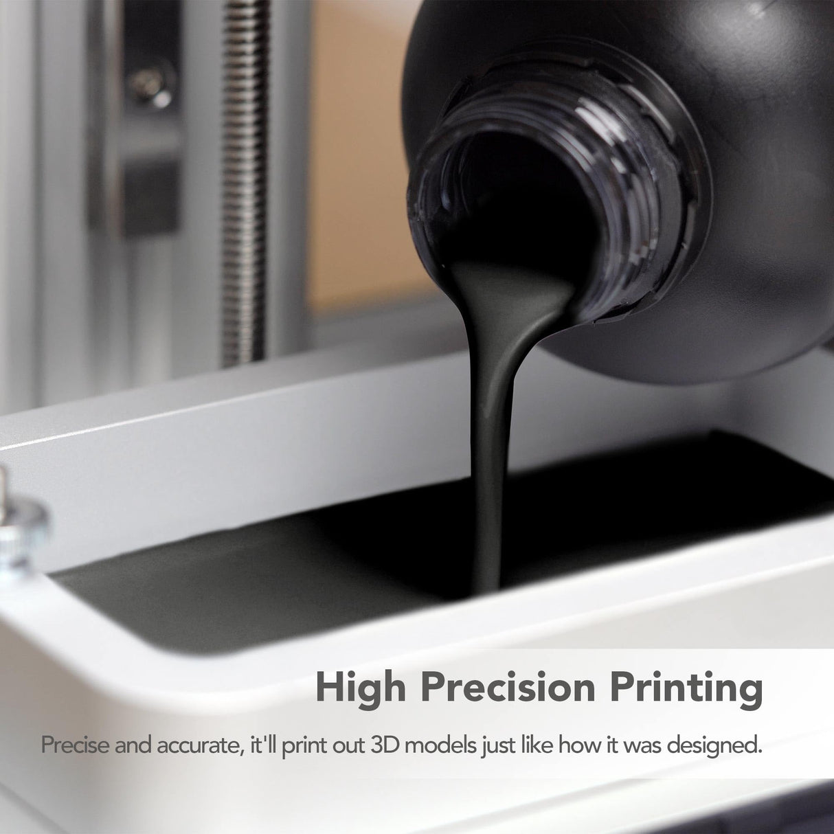 phrozen Rock-Black Stiff 3D Printing Resin (1KG) phrozen