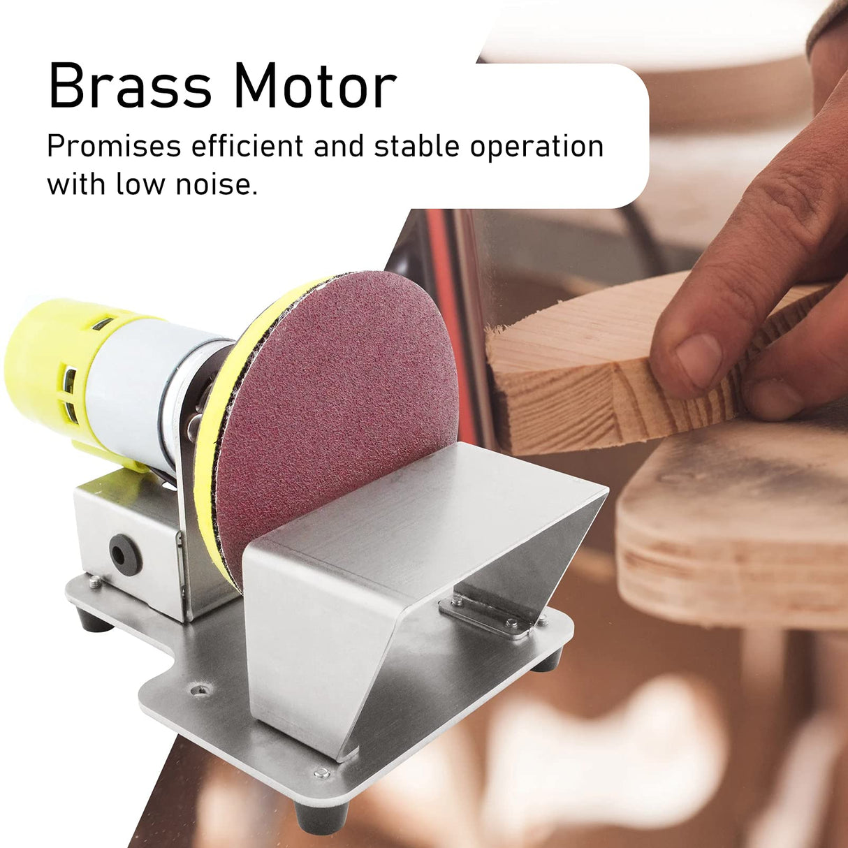 Electric Disc Grinder, Disc Combo Sander Polisher Sanding Machine 3in for Wood Plastic Glass AC 110‑240V Fafeicy