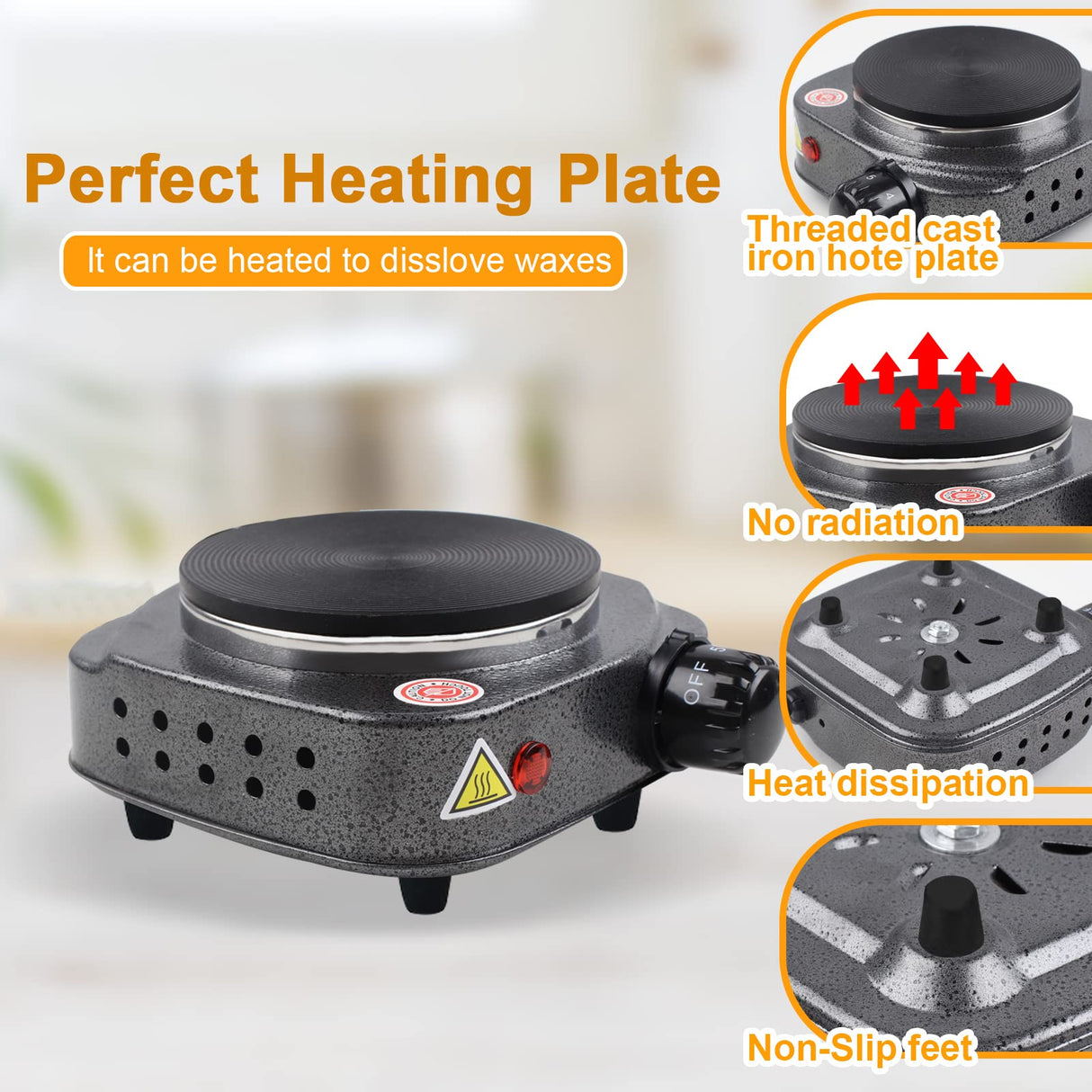 BBAXI Candle Making Kit with Hot Plate for Adults,Candle Wax Melter for Melting Wax,Including cadle Pot, Wax Melter hot Plate,5lb Soy Wax,Stain Spoon,Cotton Wicks,Center Devices,Wick,Thermometer. BBAXI