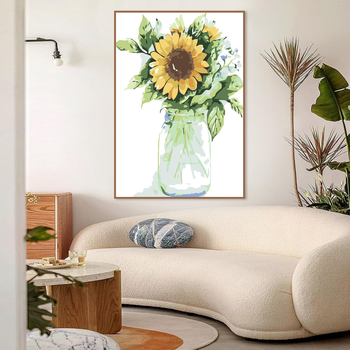 Mowana Sunflower Paint by Numbers Kit for Adults-Paint by Numbers for Adults Beginner with Frame and Easel, Painting by Numbers for Gift Home Wall Decor(8 * 12 Inch) Mowana