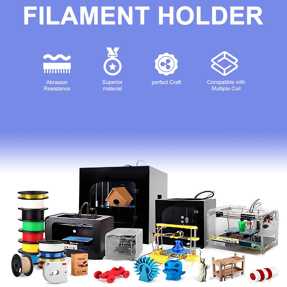 3D Printer Filament Spool Holder Bracket for 3D Printing Spools Material Part 3D Printer Filament Holder Shutao