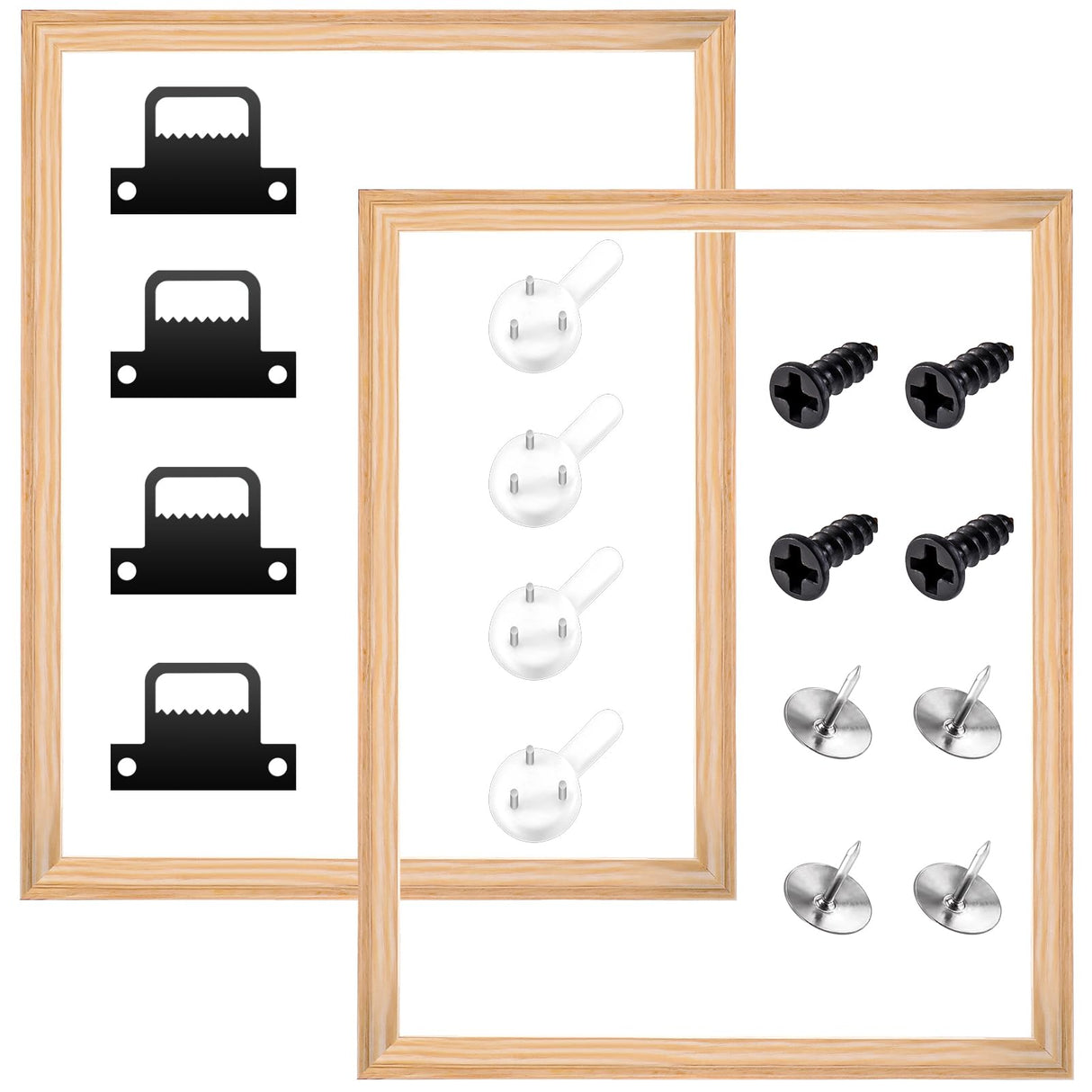 16"X20" Canvas Frame, 2 Set Removable Wood Canvas Stretcher Bars Wooden Frames Kit for Oil Painting, Diamond Art, Paint by Numbers, Posters, DIY Arts Supplies for Artist Zyghjort